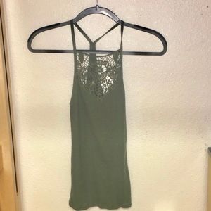 CUTE ARMY GREEN TANK TOP